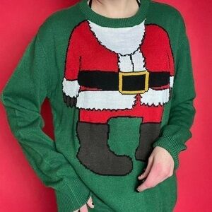 Santa ugly Christmas sweater 💚❤️​​​​​​​​​​​​​​​​​​​​​​​